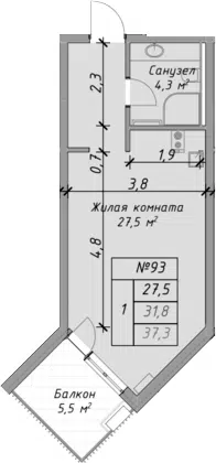 Планировка Студии