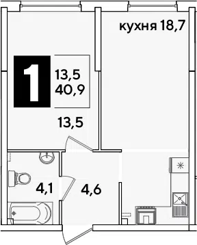 Планировка 2Е-к.кв
