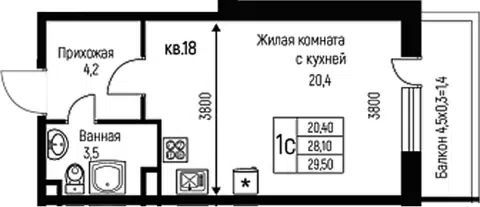 Планировка Студии