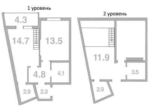 Планировка 1-к.кв