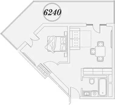 Планировка 1-к.кв