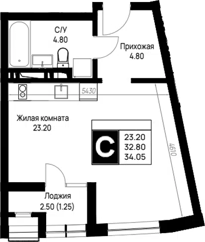Планировка Студии