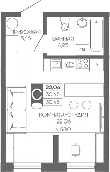Планировка Студии