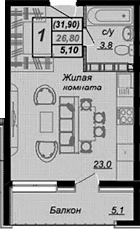 Планировка Студии