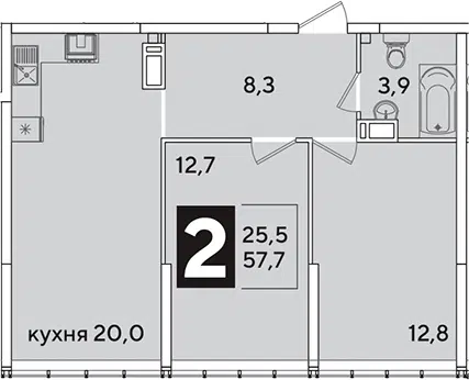 Планировка 3Е-к.кв