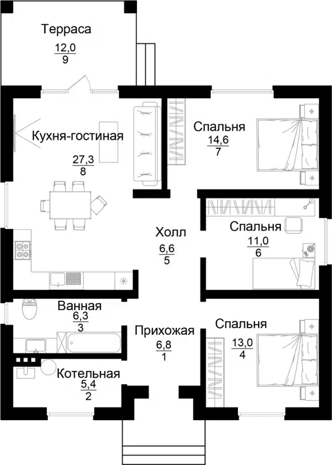 Планировка Коттеджи