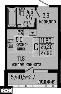 Планировка Студии