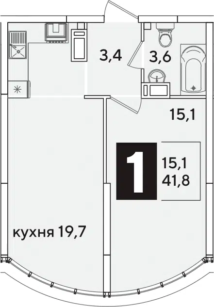 Планировка 2Е-к.кв