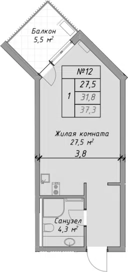 Планировка Студии