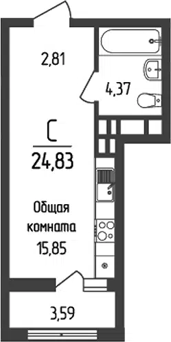 Планировка Студии