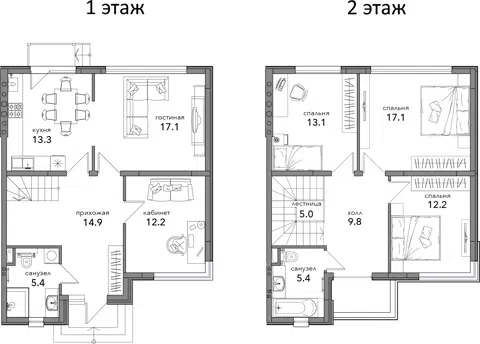Планировка Таунхаусы