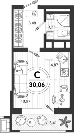 Планировка Студии