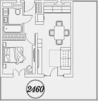 Планировка 2Е-к.кв