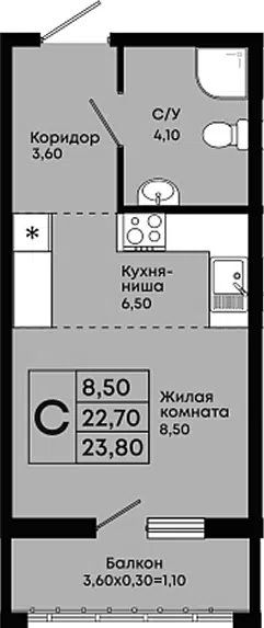 Планировка Студии