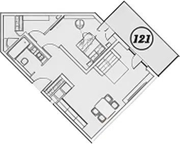 Планировка 2Е-к.кв