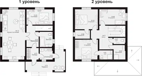 Планировка Коттеджи