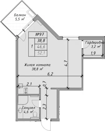 Планировка Студии
