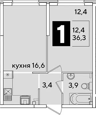 Планировка 2Е-к.кв