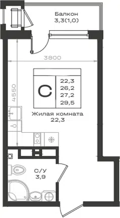 Планировка Студии