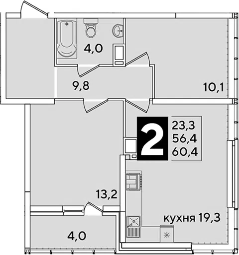Планировка 3Е-к.кв