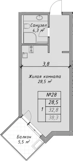 Планировка Студии