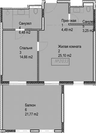 Планировка 2Е-к.кв