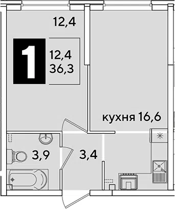 Планировка 2Е-к.кв