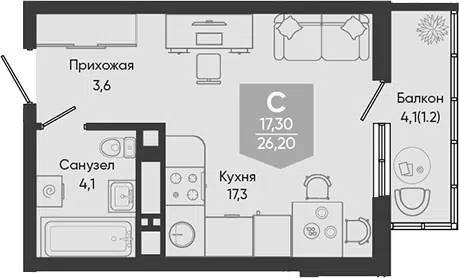 Планировка Студии
