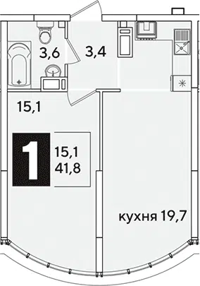 Планировка 2Е-к.кв