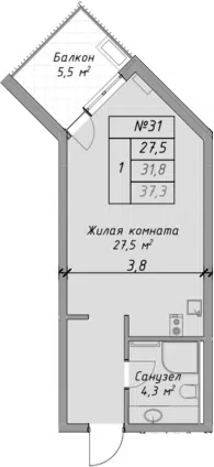 Планировка Студии