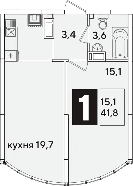 Планировка 2Е-к.кв