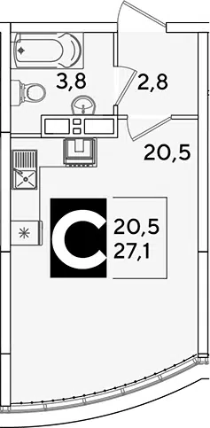Планировка Студии