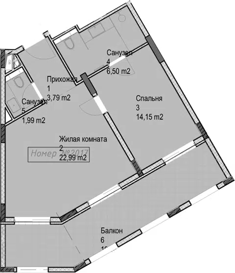 Планировка 2Е-к.кв