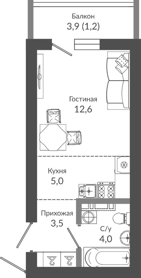 Планировка Студии