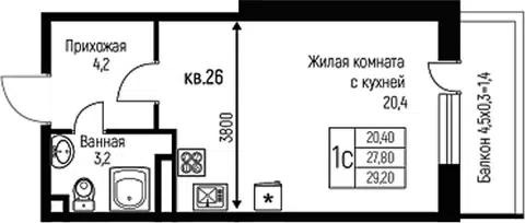 Планировка Студии