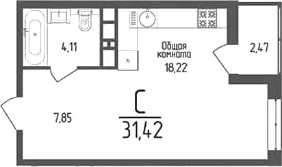Планировка Студии