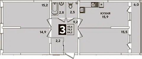 Планировка 4Е-к.кв