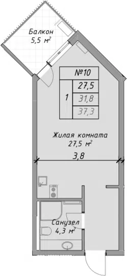 Планировка Студии