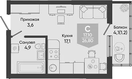 Планировка Студии