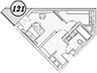 Планировка 1-к.кв