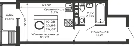 Планировка Студии