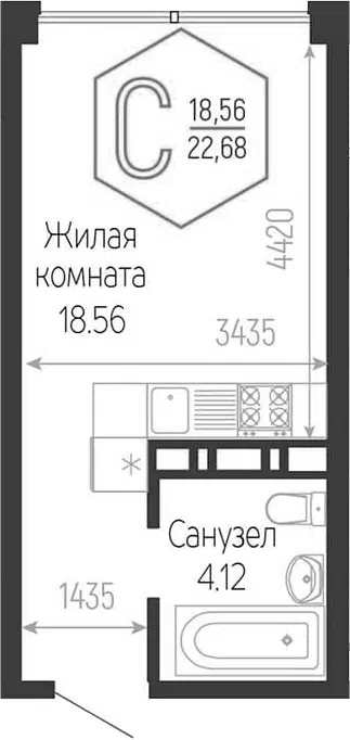 Планировка Студии
