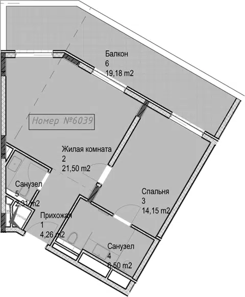 Планировка 2Е-к.кв