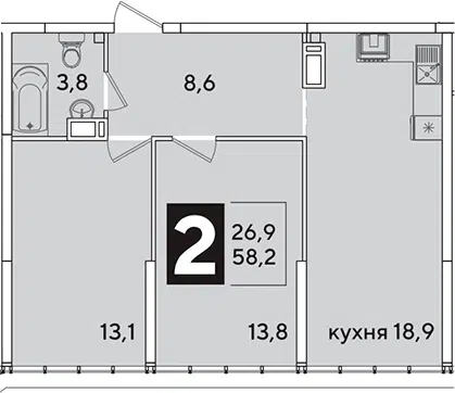 Планировка 3Е-к.кв