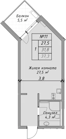 Планировка Студии