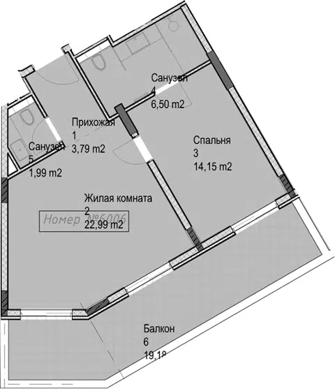 Планировка 2Е-к.кв