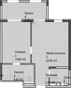 Планировка 2Е-к.кв