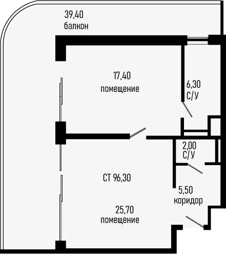 Планировка 1-к.кв