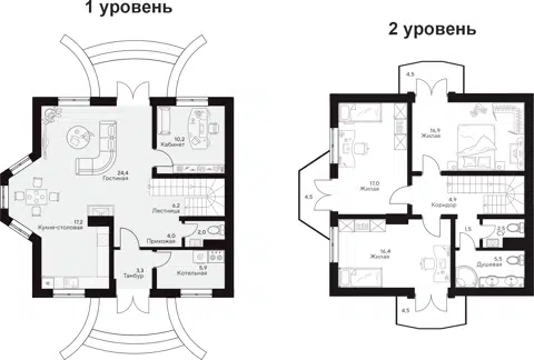 Планировка Коттеджи