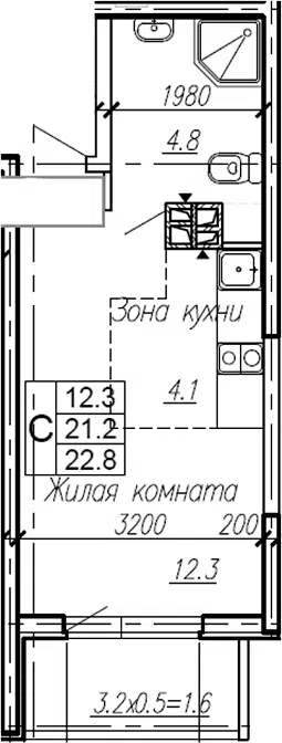 Планировка Студии